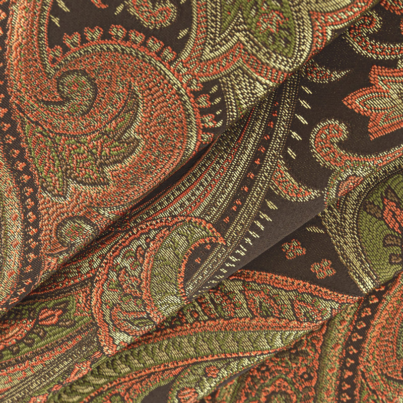 Paisley Swag Valance with Tassels, Classic Jacquard Waterfall Valance, Window Treatment 1 Panel, 79" W x 45" L