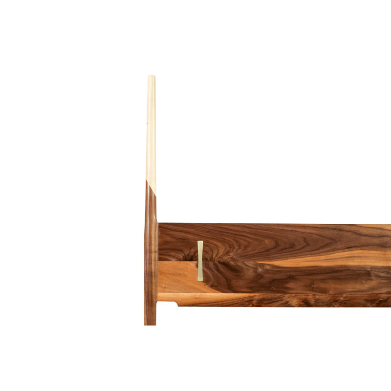 Dansk Solid Wood Bed, Queen, Walnut/Maple