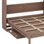 Lit escamotable avec tablettes de rangement, lumière DEL, tringle pour garde-robe et tiroirs intégrés-133706210