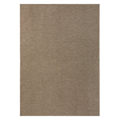Tapis uni texturé lavable à la machine à chevrons Pown Town & Country Country