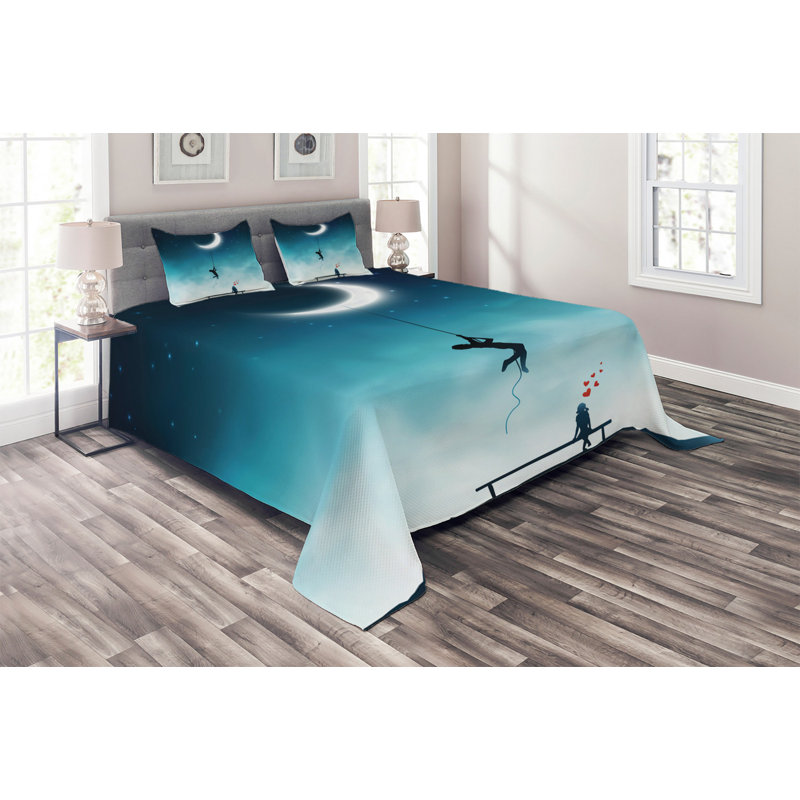 Fantasy Polyester Coverlet, King Bedspread + 2 Shams