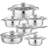 Velaze Motti 12 Piece Stainless Steel Cookware Set
