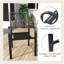 Ensemble de table d'extérieur à l'épreuve de la rouille 47 po 47 po avec trou pour parasol et 4 chaises empilables-1359955639