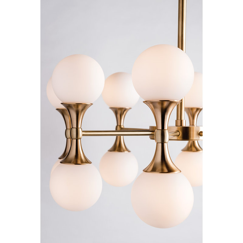 Astoria 16 - Light Chandelier, Aged Brass