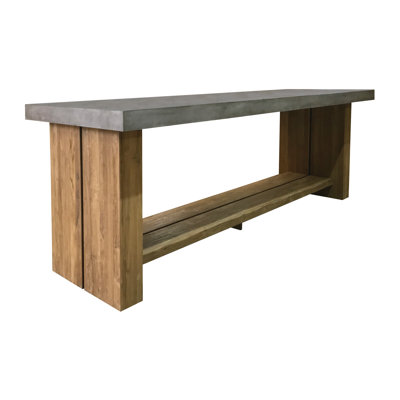 Perpetual Rectangular Concrete Outdoor Bar Table