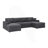 3 - Piece Corduroy Double-Chaise Sectional-843103786