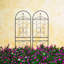 Barrière de jardin, treillis de jardin en métal 71 po x 19,7 po à treillis antirouille pour plantes grimpantes