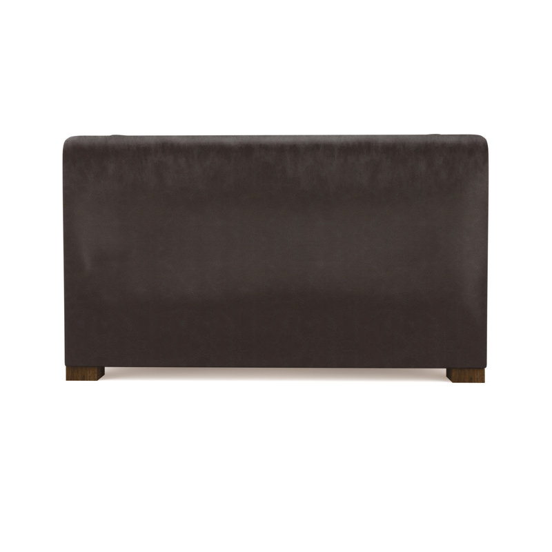 Causeuse Crosby, Cuir rétro chocolat, H 32,5 po x l 60 po x P 43 po, Brun foncé