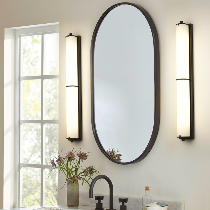 Elivra 33“ 1-Light Dimmable Modern Linear LED Wall Sconce, Matte Black