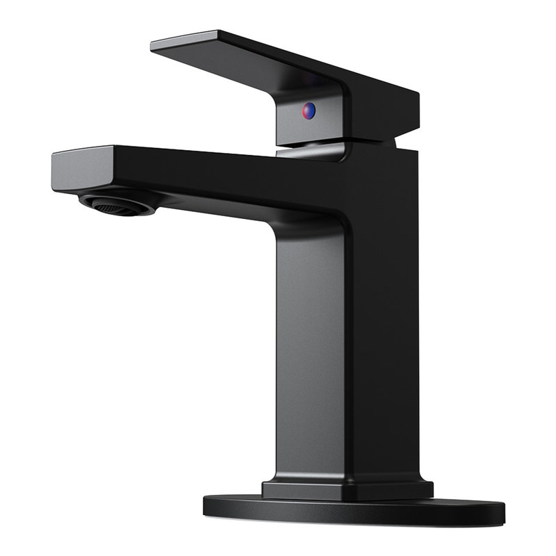 Matte Black Bathroom Sink Faucet - Deck Mount, Single Handle, Corrosion, Dense Water Flow, Diy Install Modern Mounted Scratch, , Efficient Water, Simple