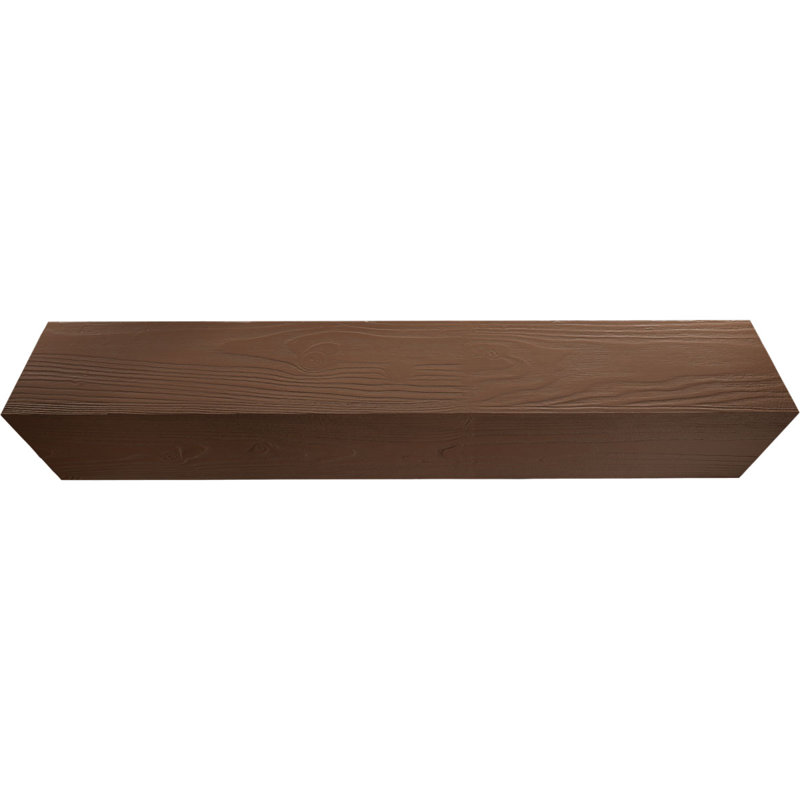 Poutre de plafond à 3 côtés en faux bois Endurathane sablé (poutre en U), H 8 po x l 6 po, Bois rouge, 10 pi L