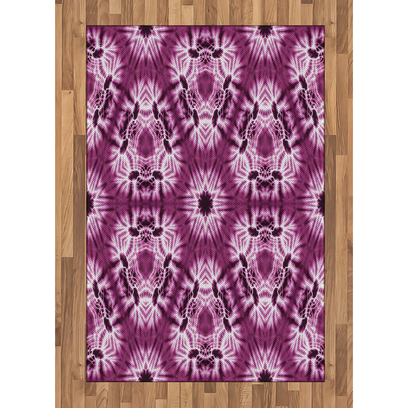 Tapis décoratif mauve à haute densité en fibre de polyester, Rectangle— 4 pi x 5 pi 8 po