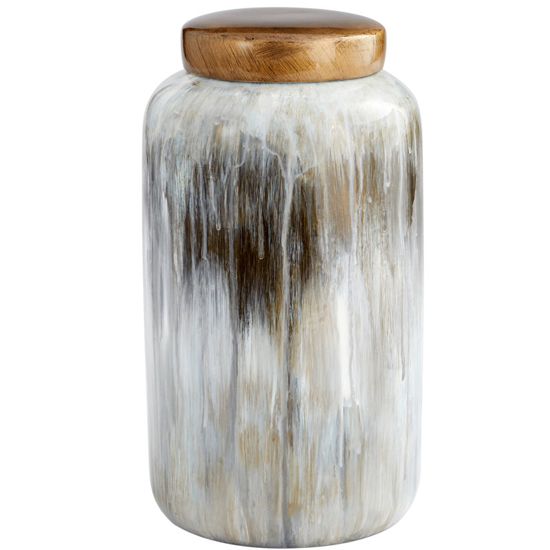 Spirit Ceramic / Porcelain Jar, 12.25" H x 6.75" W x 6.75" D