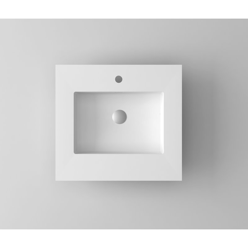 Plateau de meuble-lavabo simple 24 po, Blanc mat