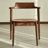 Simple Rectangular Black Walnut Dining Table Set-110434390