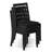 9 Piece Dining Set Includes a Rectangular Kitchen Table with Black Tabletop and 8 Stackable Polyester Fabric Chairs, Black-536315360