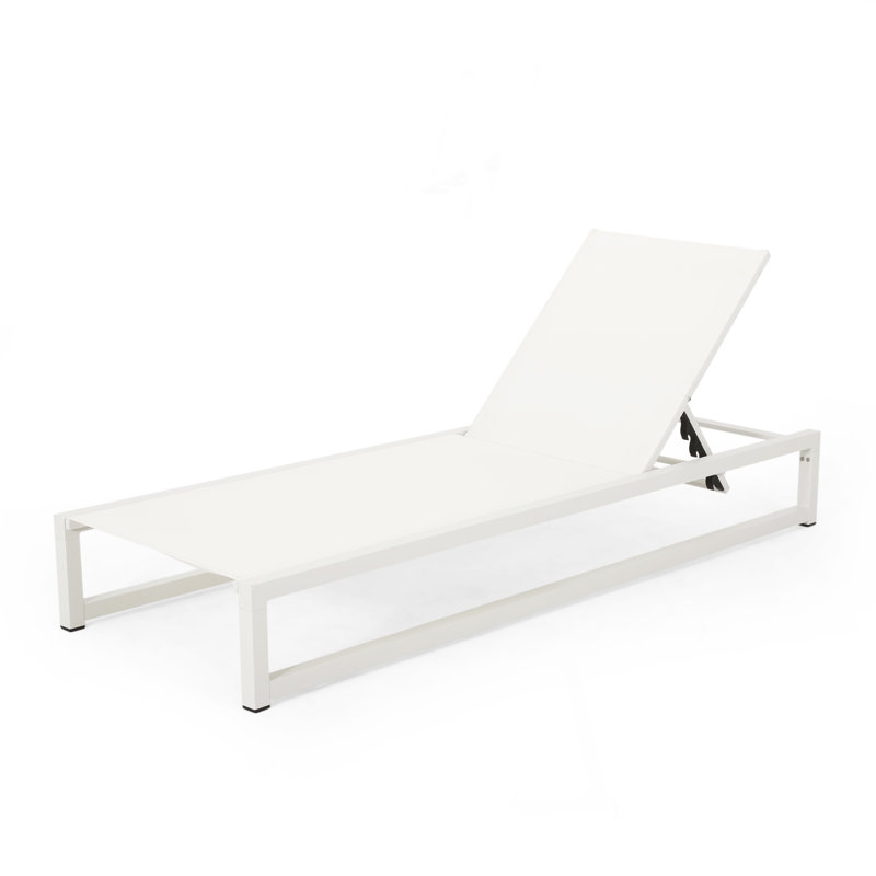 Chaise Lounge, White
