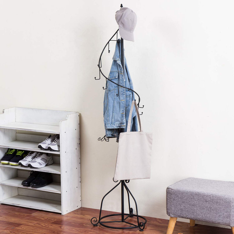 Metal Freestanding 14 - Hook Coat Rack