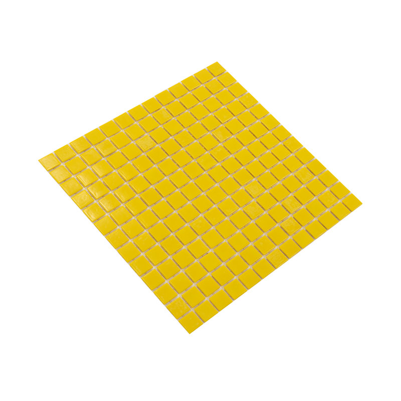 Dune 0.8" x 0.8" Glass Grid Mosaic Wall & Floor Tile , Lemon Yellow