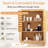Natural Bamboo Over-The-Toilet Storage Cabinet With Doors, Shelves, And Space-Saving Design