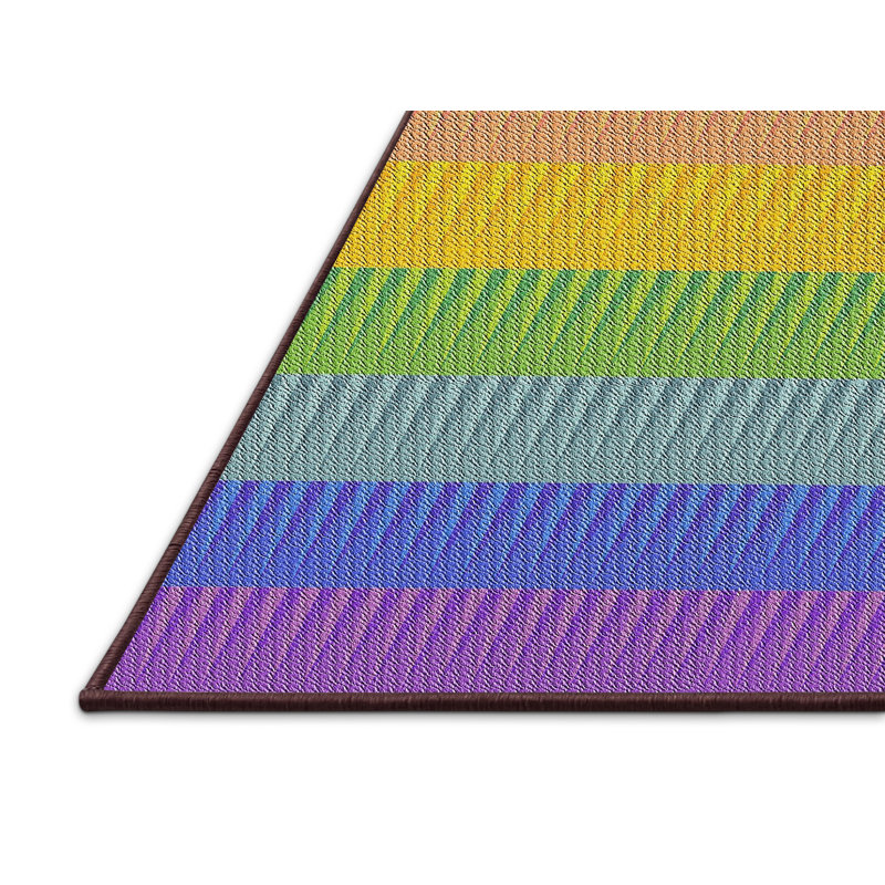 Tapis abstrait rose / rouge / brun, Rectangle de 5 pi x 8 pi