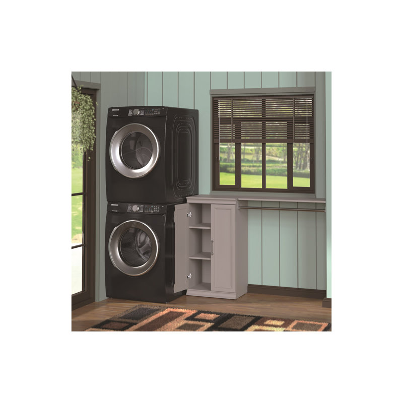 Modular Storage 57.40" W Shelf Unit with Hang Rod, Grey