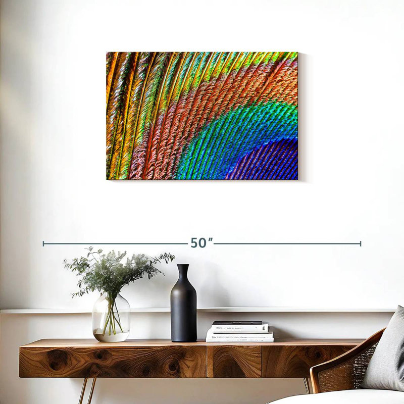 Brampt Abstract Peacock Feather, 20" H x 30" W