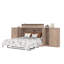 Lit armoire Pur avec matelas et armoires de rangement-89000484-89000491