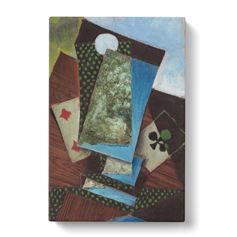 Playing Cards by Juan Gris - Wrapped Canvas Painting, 76cm H x 50cm W x 3cm D