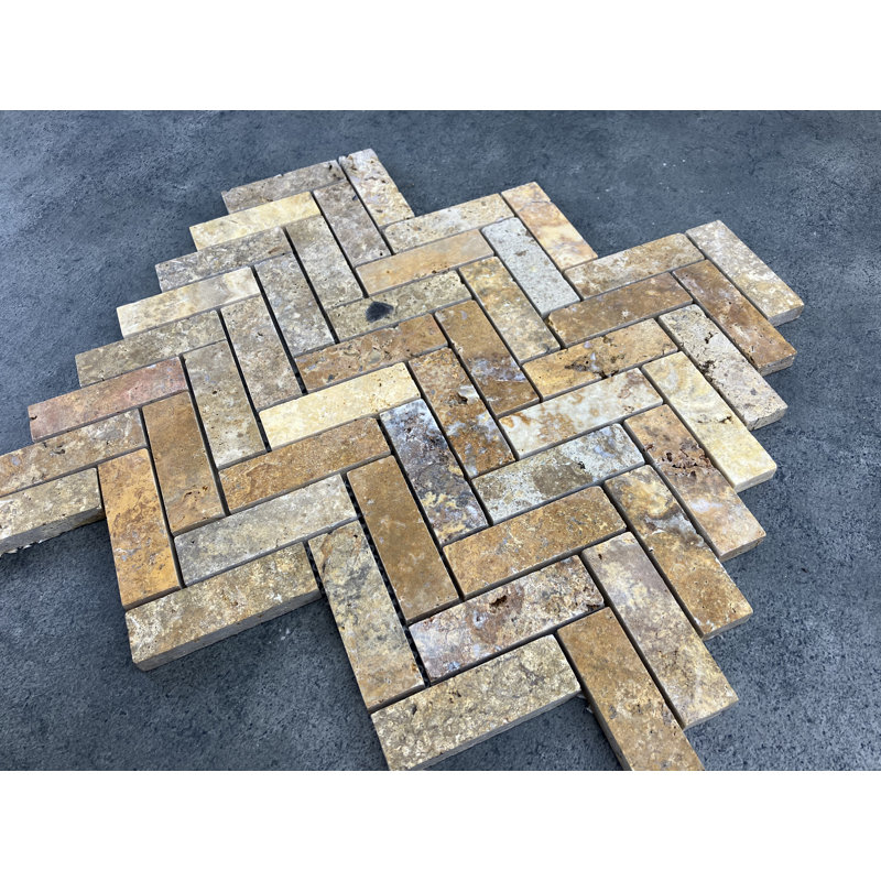 Carreau de mosaïque en pierre naturelle 1 po x 3 po Subway