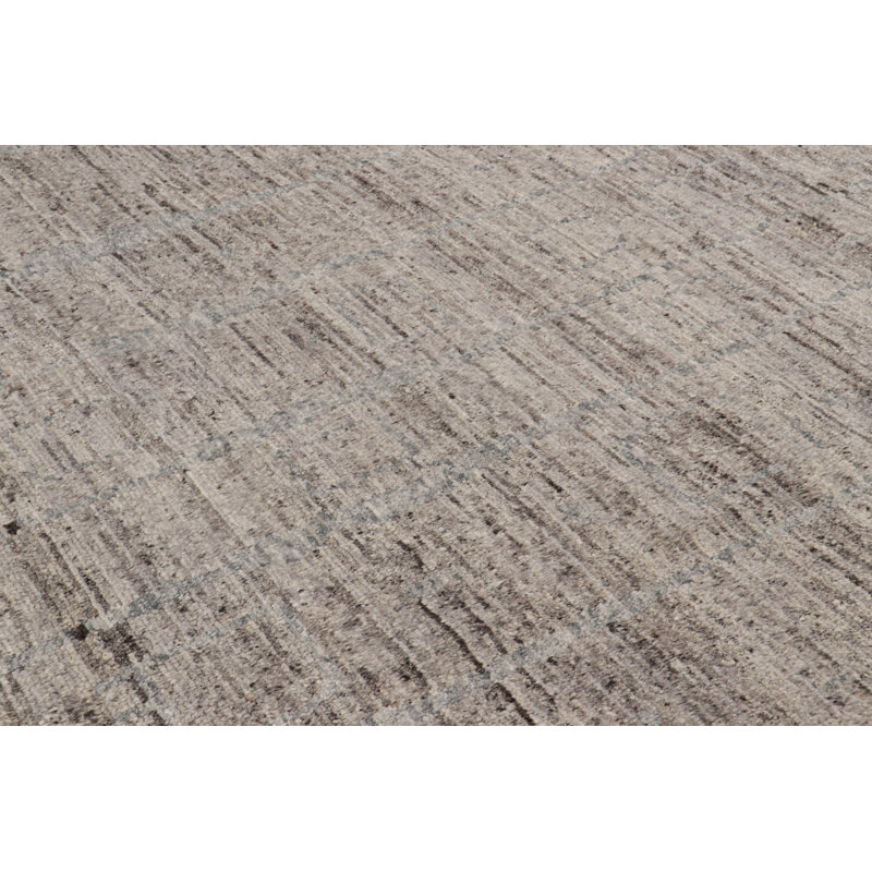 Moroccan Hand Knotted Wool Area Rug, Rectangle 4' x 5'
