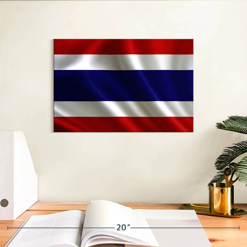 Drapeau de la Thaïlande, 8" H x 12" W
