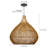 Rattan Pendant Light  Wicker Chandelier for Dining Room Kitchen Island-2052793150
