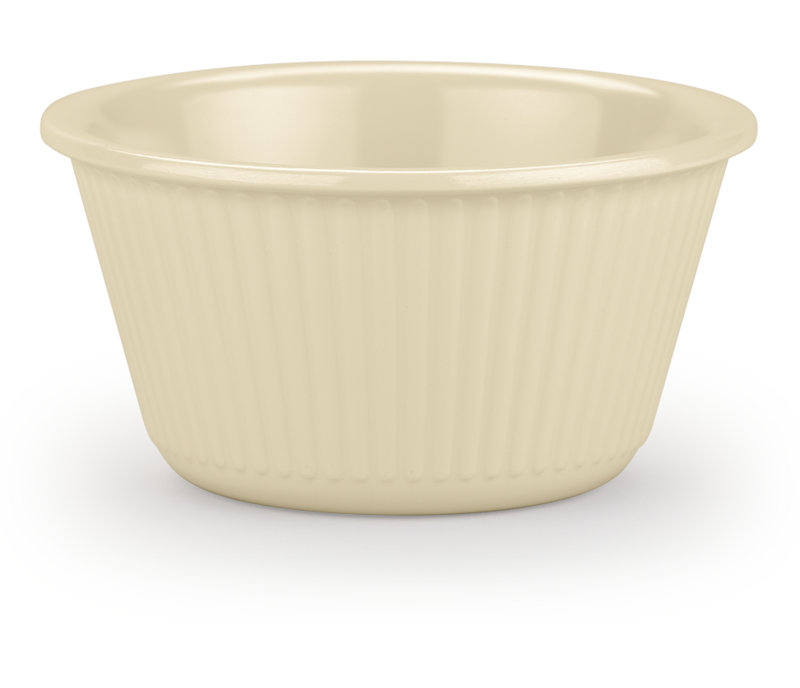 Melamine Fluted Bowl Sauce Ramekin, 4 oz, Beige