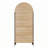 5-Tier Arched Bookshelf with Storage Cabinets