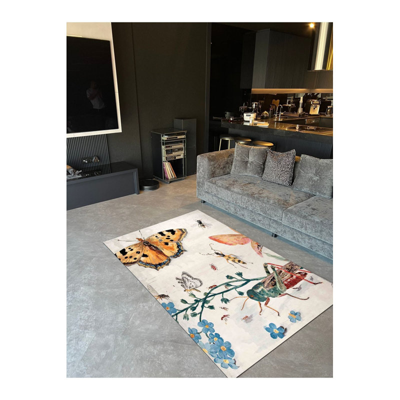 Tapis lavable beige, Rectangle 3 pi 3 po x 4 pi 11 po
