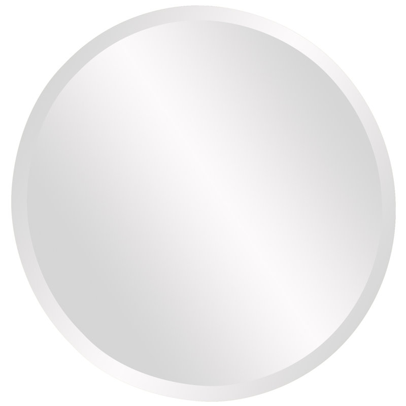 Morlan Celeste Modern & Contemporary Beveled Frameless Wall Mirror, 28" H x 28" W