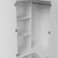 Armoire d'angle 70,9 "avec poignées en bois massif - tringle suspendue + 5 tablettes