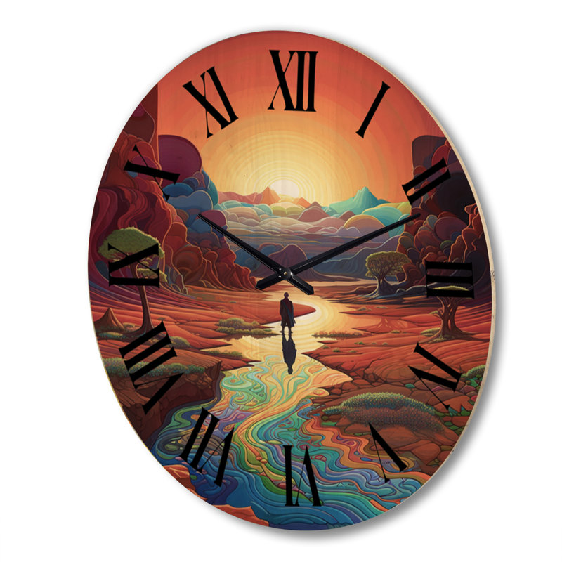 Horloge murale en bois massif Susila, Très grand