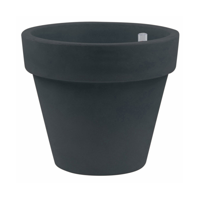 Maceta - Resin Pot Planter - Self Watering, 27.25" H x 31.5" W x 31.5" D, Anthracite