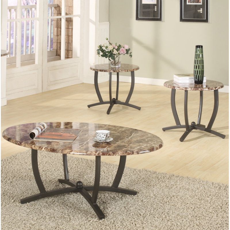 Ensemble de tables basses 3 pièces Leonard