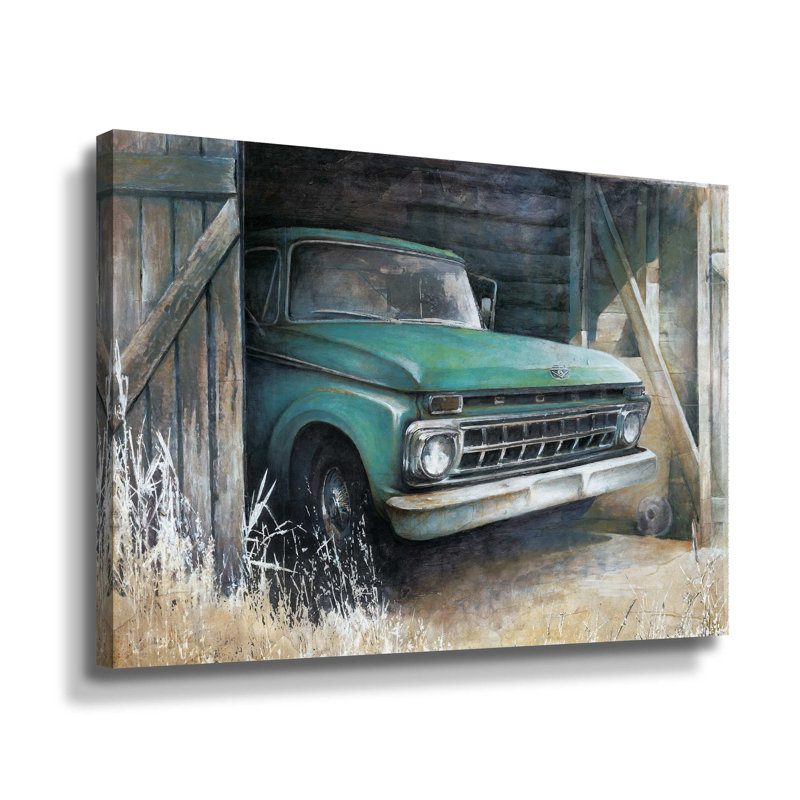 This Old Truck - peinture sur toile, Toile tendue, H 24 po x l 32 po x P 2 po