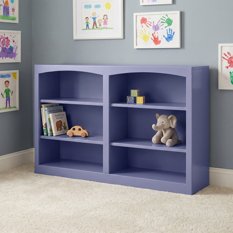 Bibliothèque en bois massif Ostane 30X48, Bleu Wedgewood
