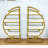 Alsobrook 4 Tiers Round Open Bookshelf with Metal Frame for Office
