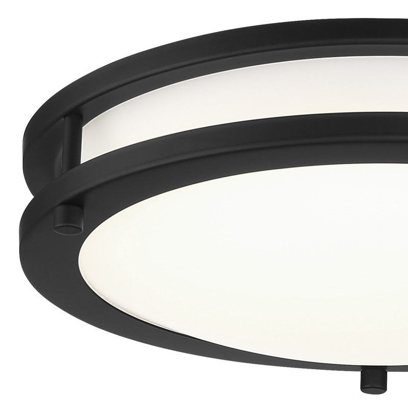 Plafonnier encastré 1 lumière DEL Aston, Charbon, H 3,13 po x l 11,75 po x P 11,75 po