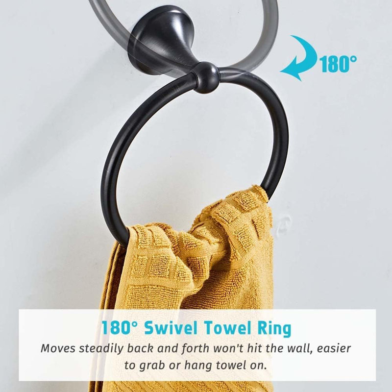 4 Piece Bathroom Accessory Set Adjustable Towel Bar