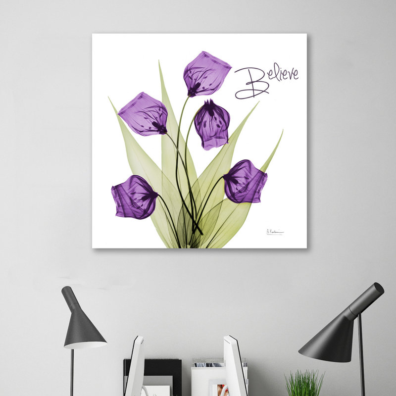 Believe Sandersonia_H34 - Wrapped Canvas Print, 30cm H x 30cm W