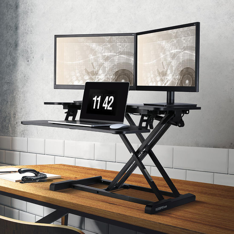 Convertisseur de bureau debout Murray, H 19,7 po x l 31,5 po x P 16,3 po, Noir