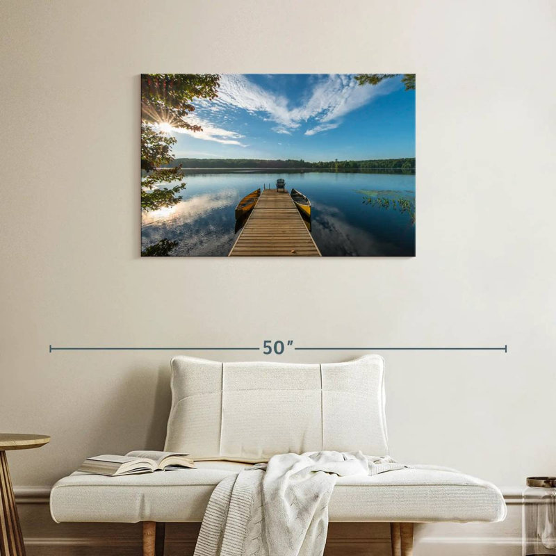 Dock on placid lake Aletra, H 24 po x l 36 po