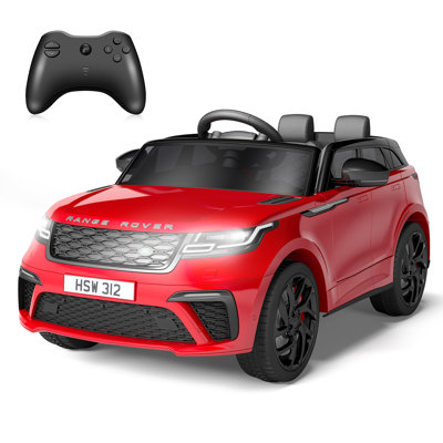 12V Kids Ride On Car, 2-Seater Electric Vehicle w/Remote Control, LED Lights, Music, Shock Absorber, Seat Belts